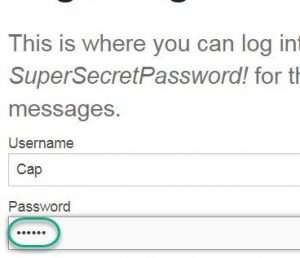 The password field contains 6 dots!
